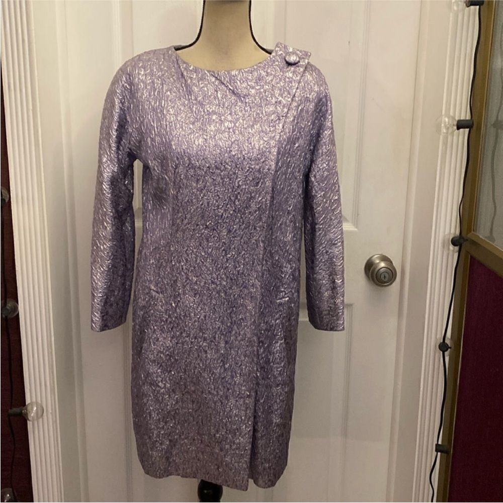 Balenciaga Chic Lavender metallic Long Sleeve coat, S